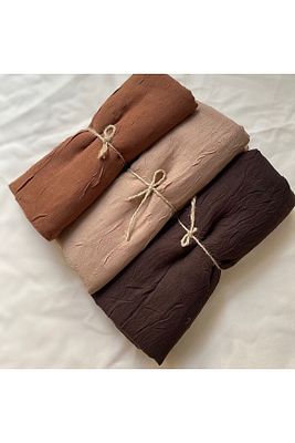 Tesettür Hijab Kadın Bambu Kraş Şal Modeli-  3 LÜ SET ürün fotoğrafı