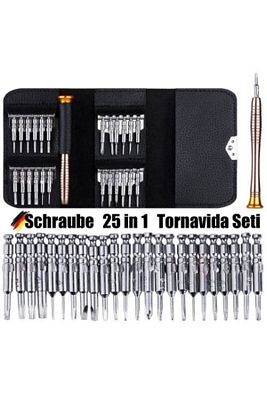 25 In 1 Mini Saatçi Tornavida Seti - Apple,macbook,cep Telefonu,tablet,laptop Tornavidası ürün fotoğrafı