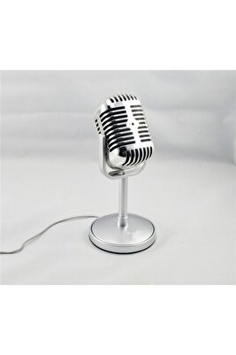 Kablolu 3.5 MM AUX Çıkışlı Mikrofon Standlı PC Telefon Ses Sistemi Mikrofonu ürün fotoğrafı