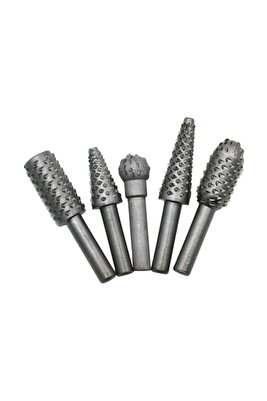 5 Parça Döner Törpü Tahta Ahşap Oyma Hobi Seti Matkap İçin ürün fotoğrafı