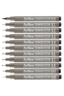 Drawing System Teknik Çizim Kalemi 11'li Tam Set ürün fotoğrafı