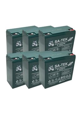 Sa-tek 6'lı Set 12v 24 Ah Elektrikli Motorsiklet Aküsü 2024 Üretim ürün fotoğrafı