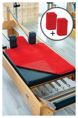 Kırmızı Pilates Reformer Havlusu Omuzluk Kılıfı, Kaydırmaz Reformer Mat Towel ürün fotoğrafı