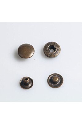 1,25 Cm Antik Kahve Çıtçıt 54 No Alfa 10 Adet (leathercraft, Deri Hobi) ürün fotoğrafı