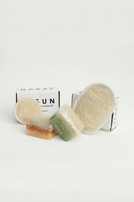 Premium Doğal Kabak Lifli Sabun Seti Doğal Kabak Lifi Banyo Kesesi Ve Kabak Lifli Yüz Kesesi ürün fotoğrafı