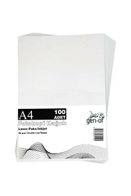 A4 80 G/m² 100 Ad. Beyaz Fotokopi Kağıdı (1 Paket) ürün fotoğrafı