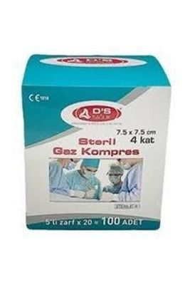 Damla Sağlık 7.5x7.5 Cm Steril Gaz Kompres 100 Adet ürün fotoğrafı