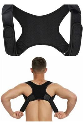 Çapraz Dik Duruş Unisex Siyah Yeni Nesil Dik Duruş Korsesi Kamburluk Önleyici Terletmez Korse ürün fotoğrafı