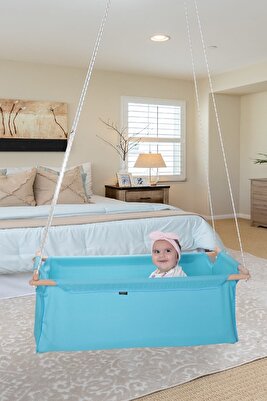 Sally Mavi Hamak Beşik Bebek Hamağı Çingene Salıncağı Beşiği Kamp Piknik Oda Salon Bahçe Salıncak ürün fotoğrafı