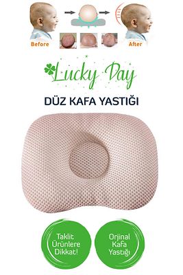 Bebek Kafa Yastığı Bej Bebek Kafa Yastığı, Düz Kafa Yastık, Bebek Yastığı, Organik Pamuk Kumaş ürün fotoğrafı