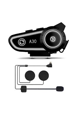A30 2X Eşleşmeli İntercom Motor Kurye Kask Bluetooth Kulaklık ürün fotoğrafı