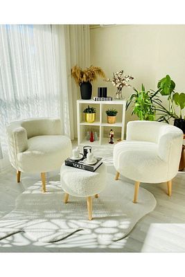 Çay Seti Ikili Koltuk Berjer Ve Puf Takımı (salon, Balkon, Ofis) 3 Lü Takım ürün fotoğrafı