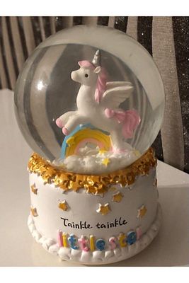 Unicorn Temalı Kar Küresi Rengarenk Işıklı Ve Müzikli Kar Küresi ürün fotoğrafı