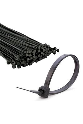 Siyah Kablo Bağı Plastik Cırt Kelepçe 4.8x300 Mm 30 Cm 100 Adet Crtsyh30 ürün fotoğrafı