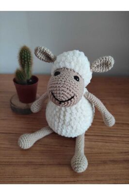 Amigurumi Sevimli Hediyelik Minik Kuzu ürün fotoğrafı