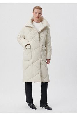Premium Bej Uzun Parka Loose Fit / Bol Rahat Kesim 1110245-70080 ürün fotoğrafı