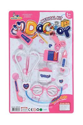 Oyuncak Doktor Seti (Pembe) 10 Parça ürün fotoğrafı