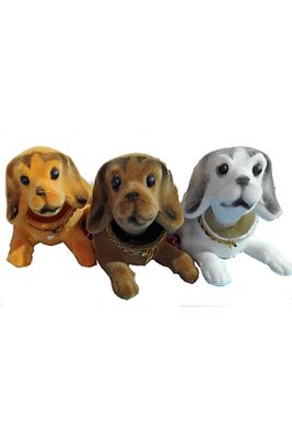 3 Adet Kafa Sallayan Köpek Araç İçi Aksesuar 17x9x7 cm Farklı Renklerde ürün fotoğrafı