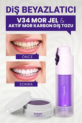 Mor Diş Beyazlatma Jeli (V34) & Mor Karbon Diş Beyazlatma Tozu ürün fotoğrafı