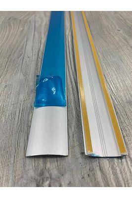Kapı Parke Kapı Altı Çıtası 80 Cm Eşik Çıtası Alüminyum Gri, Altı Yapışkanlı Kapı Eşik Profili - ürün fotoğrafı