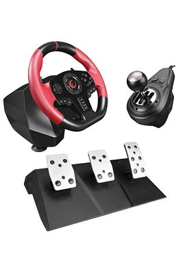 Direksiyon Seti Speed W20 Ps3/ps4/pc/xboxone/xbox360 3 Pedallı Gaming Oyun Oyuncu Direksiyonu ürün fotoğrafı