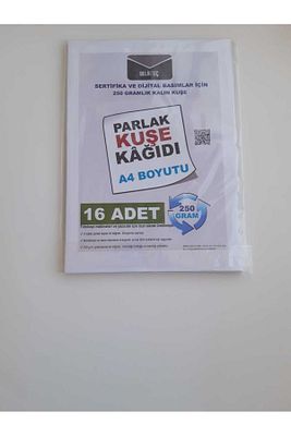 Yüksek Kaliteli A4 Kuşe Kağıdı 250 Gram Sertifika Ve Fotoğraf Kağıdı 16 Adet ürün fotoğrafı