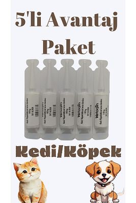 Kedi Köpek Dış Parazit Kovucu Bitkisel Damla 1-10 Kg 5 Adet ürün fotoğrafı