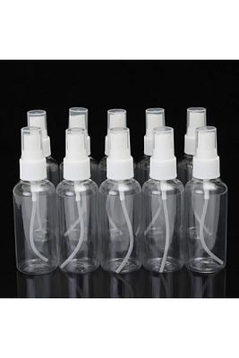 10 Adet 50ml Plastik Sprey Şişe Hediyelik Dezenfektan Kolonya Şişesi ürün fotoğrafı