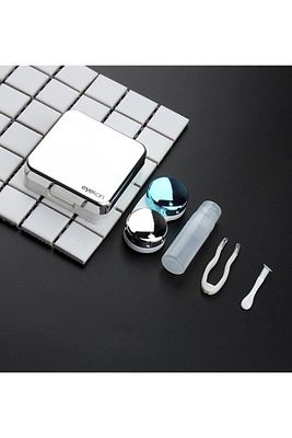Aynalı Lens Saklama Kabı Seti 5 Parça Gümüş ürün fotoğrafı