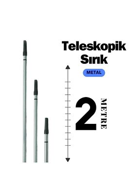 Teleskopik Uzatmalı 2 M - Metal Sırık - Fırça / Ayarlanabilir Uzatmalı Sap - 2 Metre - METAL ürün fotoğrafı