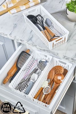 3'Lü Set Modüler Kaşıklık Ve Kepçelik Çekmece Içi Düzenleyici Mutfak Organizer ürün fotoğrafı