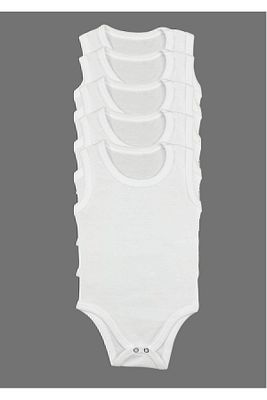 Bebek Body Zıbın 5'li Beyaz Pamuklu 1 ile 5 Yaş ürün fotoğrafı