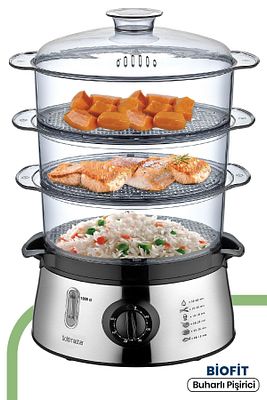 Biofit 60 Dakika Zaman Ayarlı Buharlı Pişirici Gm7268 ürün fotoğrafı