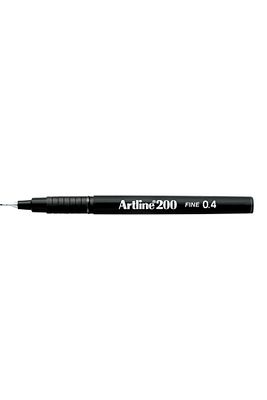 200 Fineliner 0.4mm Keçe Uçlu Kalem Siyah ürün fotoğrafı