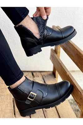 M1001 Su&soğuk Geçirmez Kürklü Garantili Unisex Kışlık Fermuarlı Bot Kauçuk Taban Sağlam ürün fotoğrafı