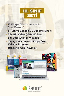 10. Sınıf (13 Kitap, Mobil/Web) Yapay Zekalı, Ders Destek Seti ürün fotoğrafı