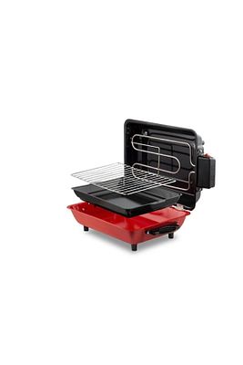 Büyük Boy 40x30 Cm Elektrikli Izgara Barbekü Mangal Kebapçı Balıkçı Emaye Gövdeli Emaye Teps ürün fotoğrafı