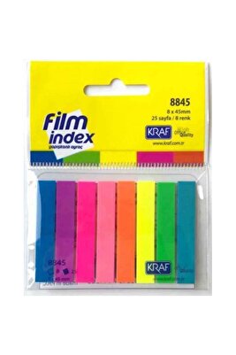 Fılm Yapışkanlı Ayraç Index 8x45mm. 25 Sayfa 8 Renk - 8845 ürün fotoğrafı
