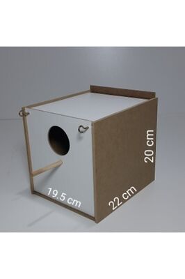 Muhabbet Kuşu Folluklu Yuvalık Talaş Hediye ( Yuvalık, Folluk, Tünek, Kancalar Ve Talaş Dahil) ürün fotoğrafı