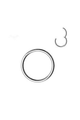 Paslanmaz Kararmaz Cerrahi Çelik Tam Halka Kıkırdak Tragus Helix Piercing (BEDEN SEÇENEKLİ-GÜMÜŞ) ürün fotoğrafı