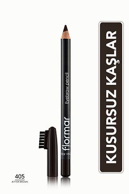 Kapağı Fırçalı Kaş Kalemi (Kahve) - Eyebrow Pencil - 405 Bitter Brown - 8690604278701 ürün fotoğrafı