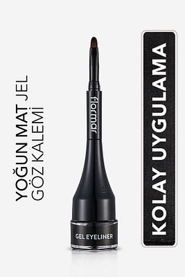 Özel Fırça Başlıklı Yoğun Pigmentli Mat Jel Eyeliner-gel Eyeliner-001 Gel Black-8690604591879 ürün fotoğrafı
