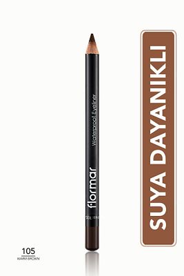 Suya Dayanıklı Mat Göz Kalemi (KAHVE) - Waterproof Eyeliner - 105 Warm Brown - 8690604109050 ürün fotoğrafı
