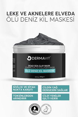Ölü Deniz Kil Maskesi Kolajen Sivilce Ve Siyah Nokta Giderici 150 gr ürün fotoğrafı