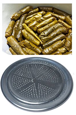 Sarma Dolma Tencere Kapağı Yapışmayı Önleyici Yaprak Sarma Pişirme Aparatı (2 Adet 20cm 24cm) ürün fotoğrafı