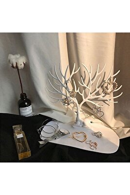 Geyik Tasarımlı Takı Standı Yüzük Küpe Kolye Askılığı Mücevher Organizer Askı Organizer ürün fotoğrafı