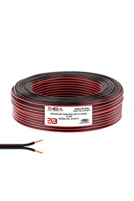 Elektrik Ve Hoparlör Kablosu Kordon 50 Metre 2x0.75 - Siyah ürün fotoğrafı