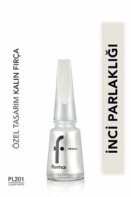 Sedefli Parlak Oje (Beyaz) - Pearly Nail Enamel - PL201 Luxury White - 8682536035422 ürün fotoğrafı
