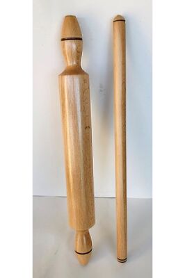 60 Cm Orta Oklava + 50 Cm Döner Merdane Vernikli Hamur Açma Seti ürün fotoğrafı