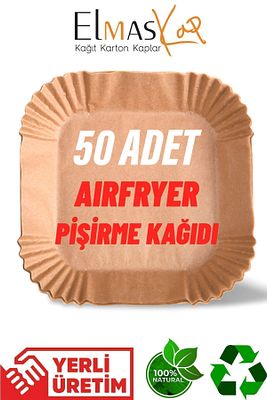 Airfryer Pişirme Kağıdı 50 Adet Kare Hava Fritöz Kağıdı Philips Xl Xiaomi Airfreyer Airfrey ürün fotoğrafı